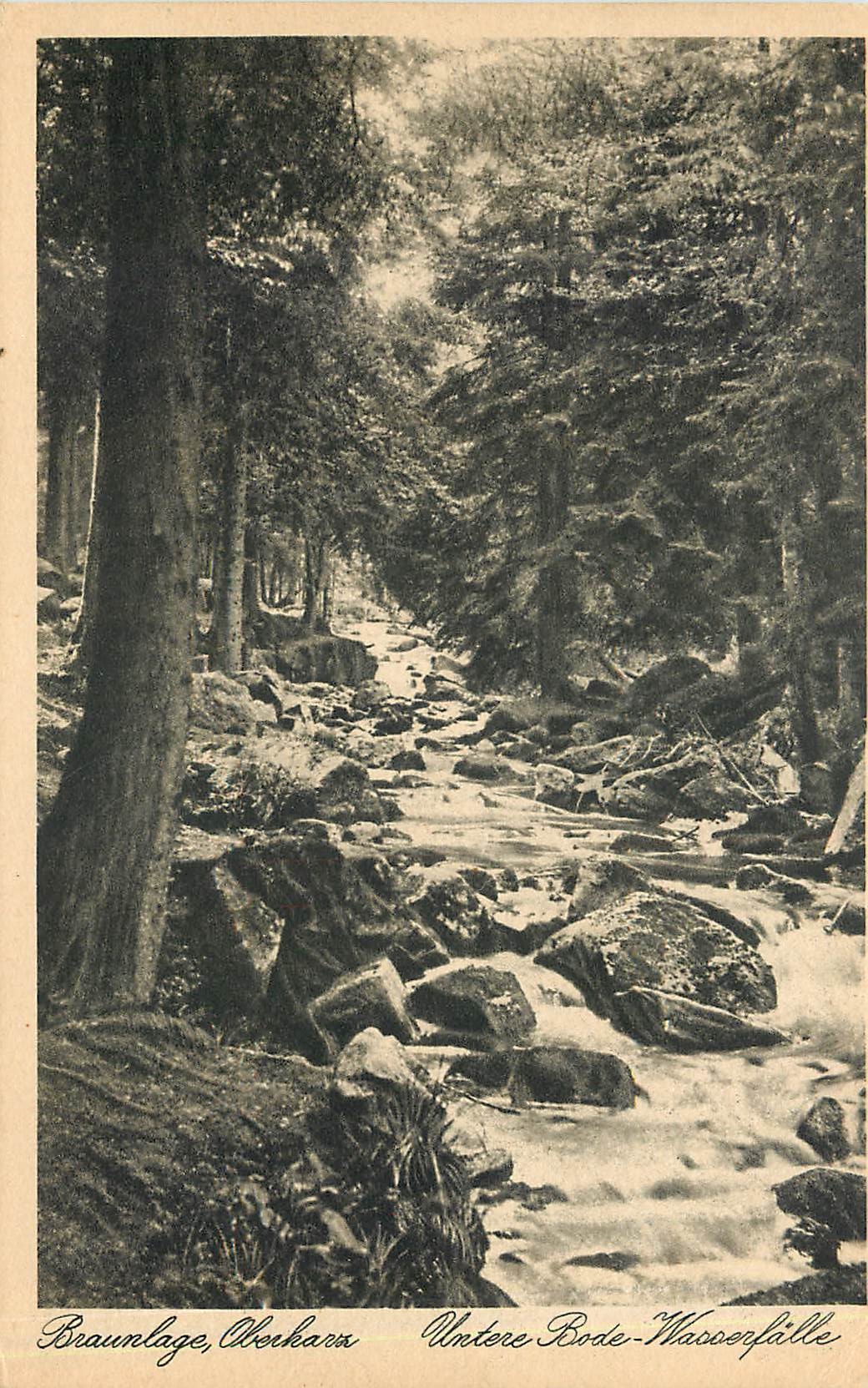 CPA Braunlage Oberharz Untere Bode Wasserfalls 