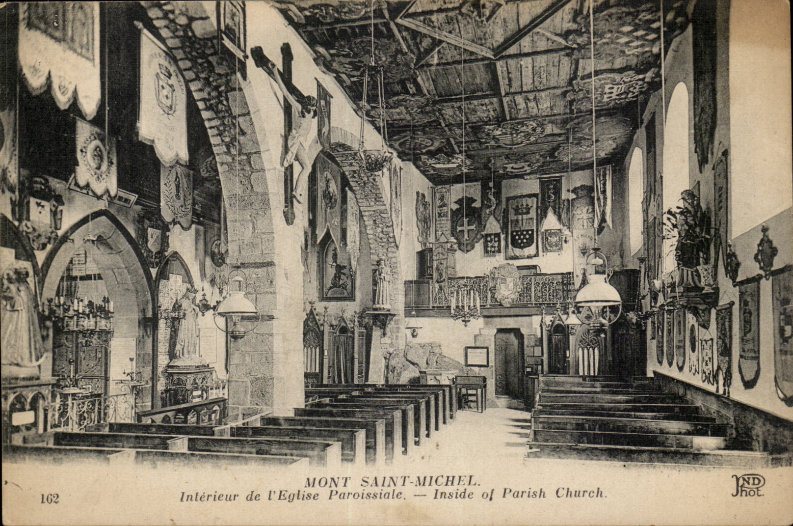 Normandie Mont Saint Michel CPA Interieur de l'eglise 
