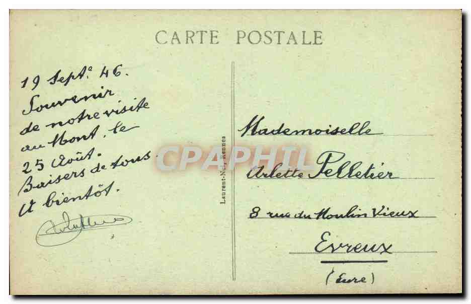 Normandie Mont Saint Michel CPA Cote Sud — Verso