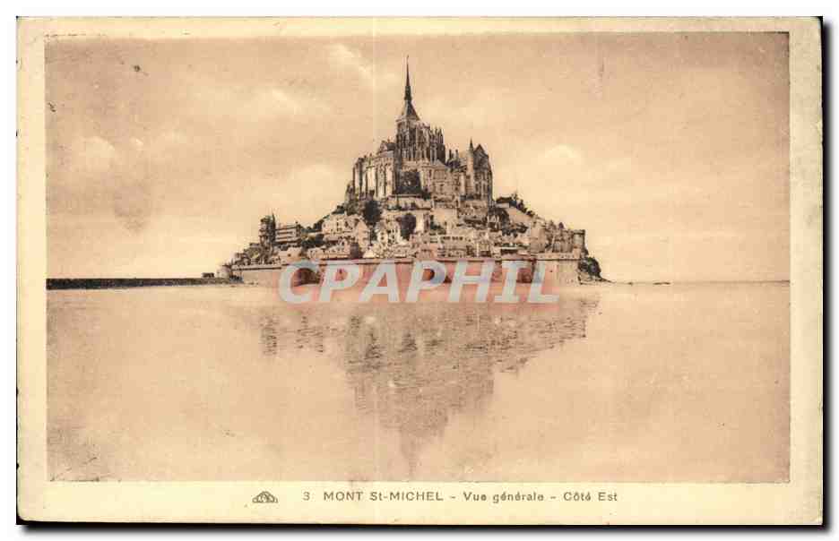 Normandie Mont Saint Michel CPA Vue generale Cote Est