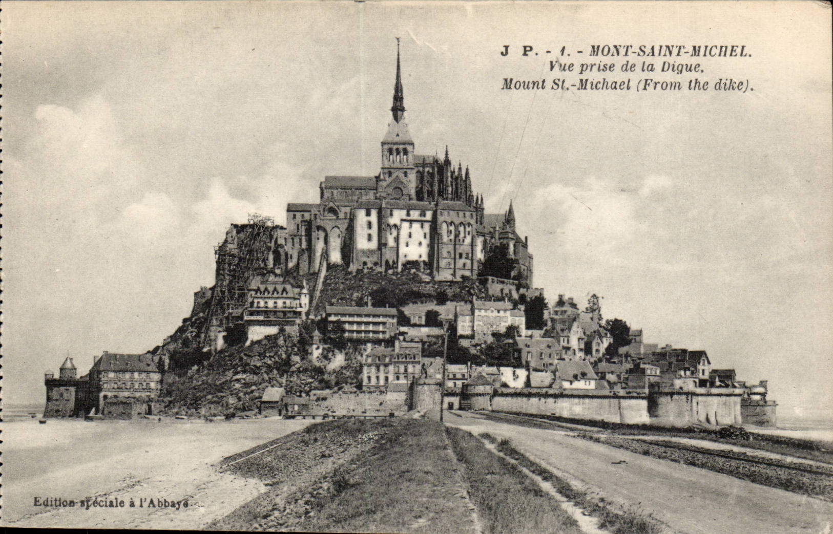 Normandie Mont Saint Michel CPA Vue prise de la digue 