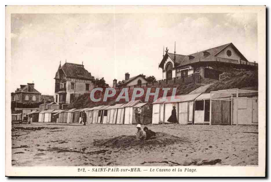 Saint Pair sur mer CPA le casino et la plage