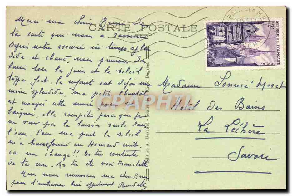 Saint Pair sur mer CPA le casino et la plage — Rückseite