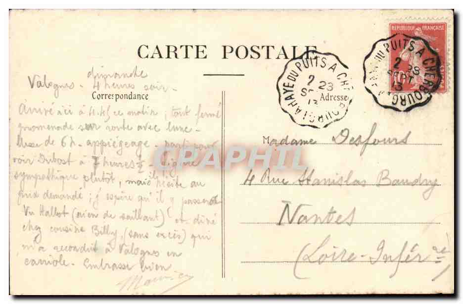Valognes — Le Calvaire et la Rue des Capucins — Librairie Henri Brochard, Valognes — Rückseite