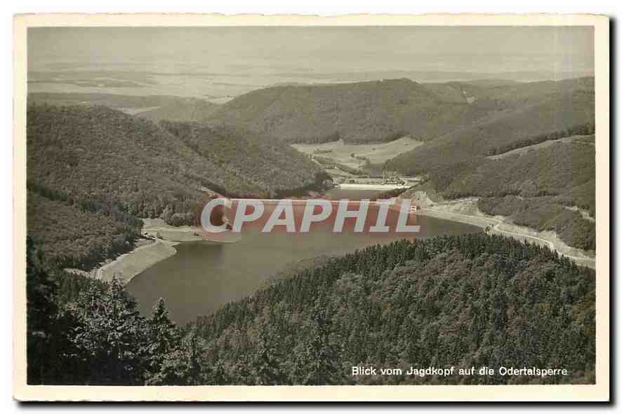 CPA Blick vom Jagdkopf auf die Odertalsperre 