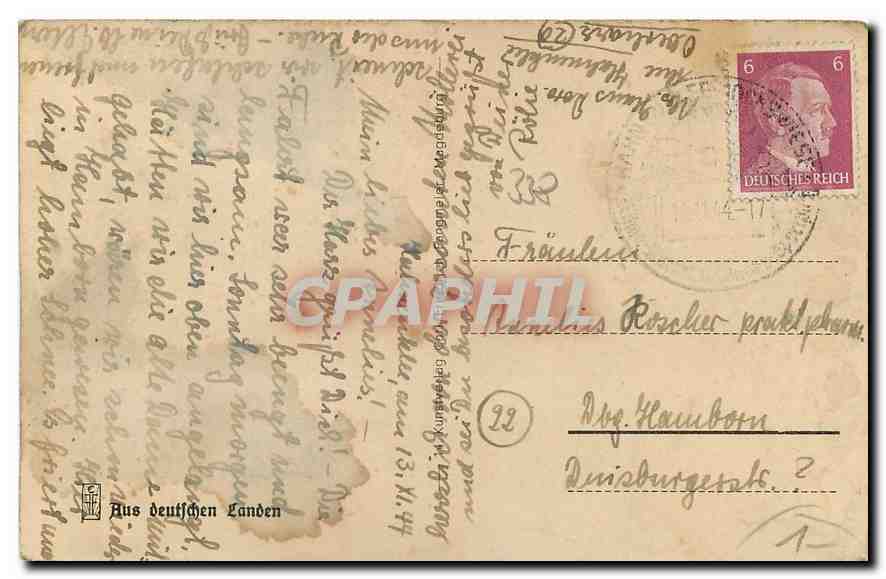 CPA Hahnenflee im Harz Blidt in das Granetal  — Rückseite