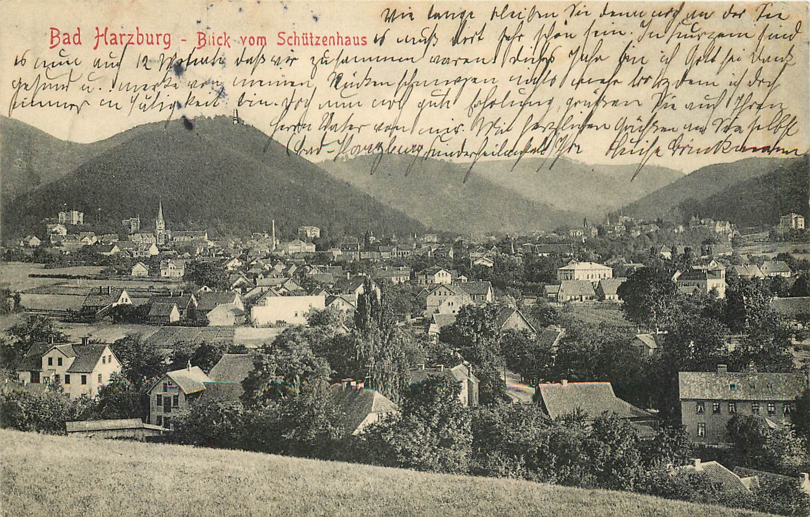 CPA Bad Harzburg Blick vom Schutzenhaus 