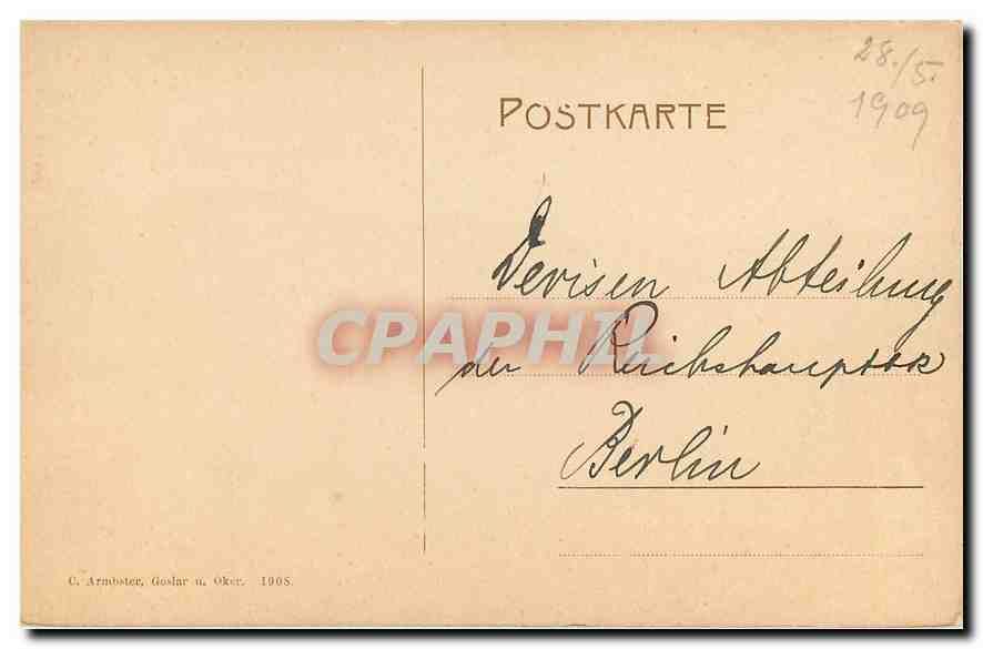 CPA Goslar  — Rückseite