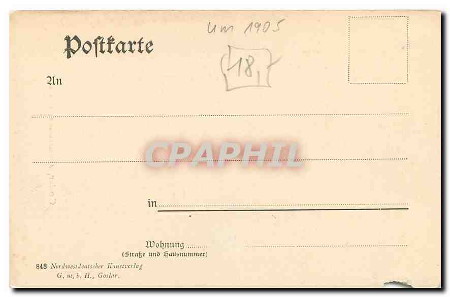 CPA Goslar Altdeutsches Gildehaus  — Rückseite