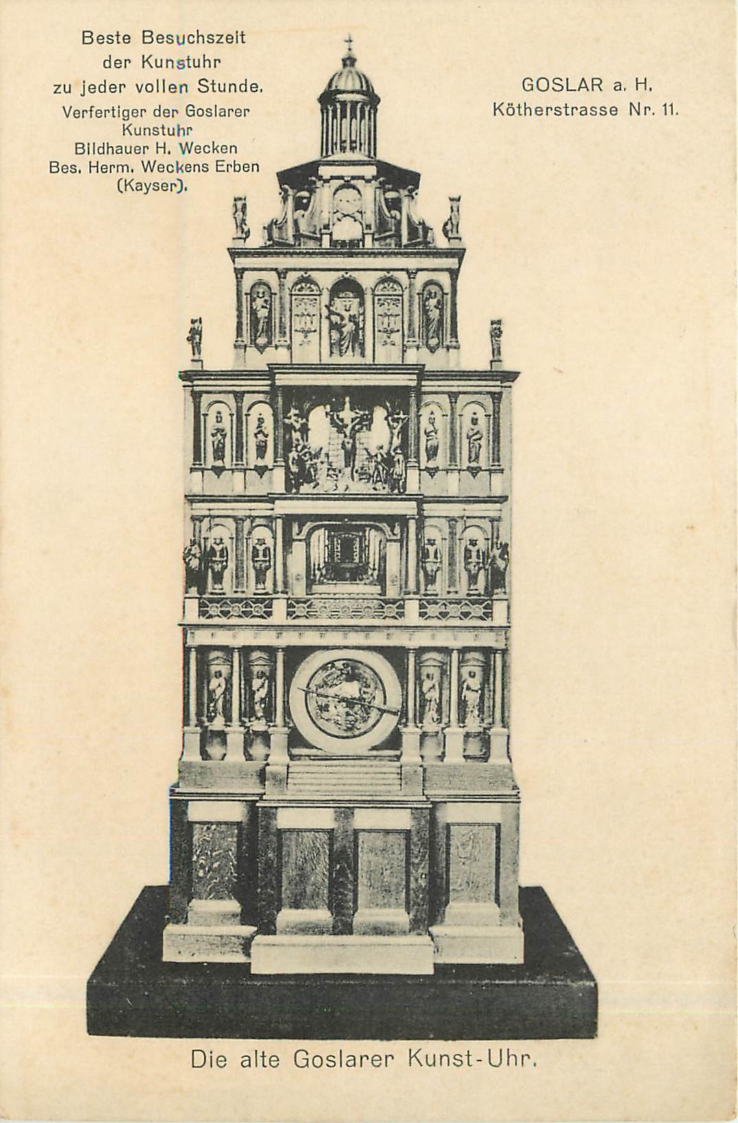 CPA Goslar Kotherstrasse Die alte Goslarer Kunst Uhr 