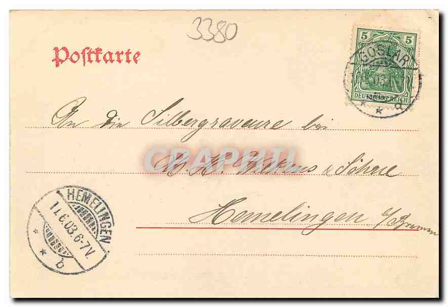 CPA Goslar  — Rückseite