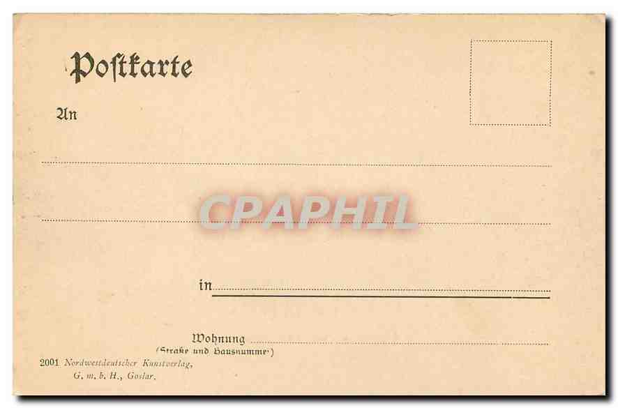 CPA Goslar Die Kaiser am Kaiserworth  — Rückseite
