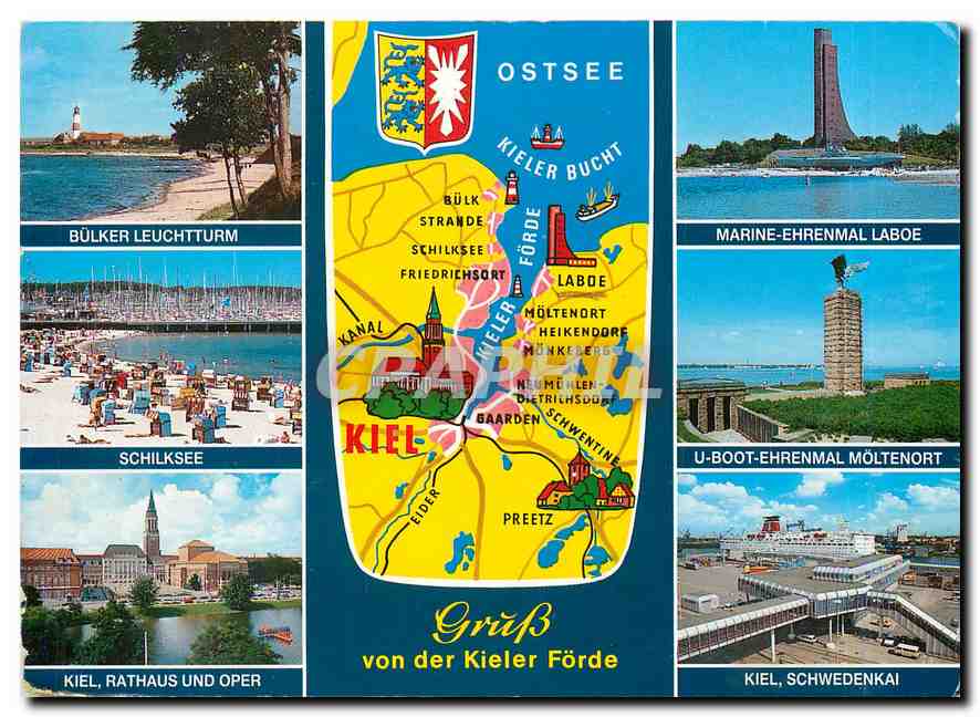 Kiel, Forde et Ostsee — vue panoramique — Harst u. Verlag Schöning & Co.