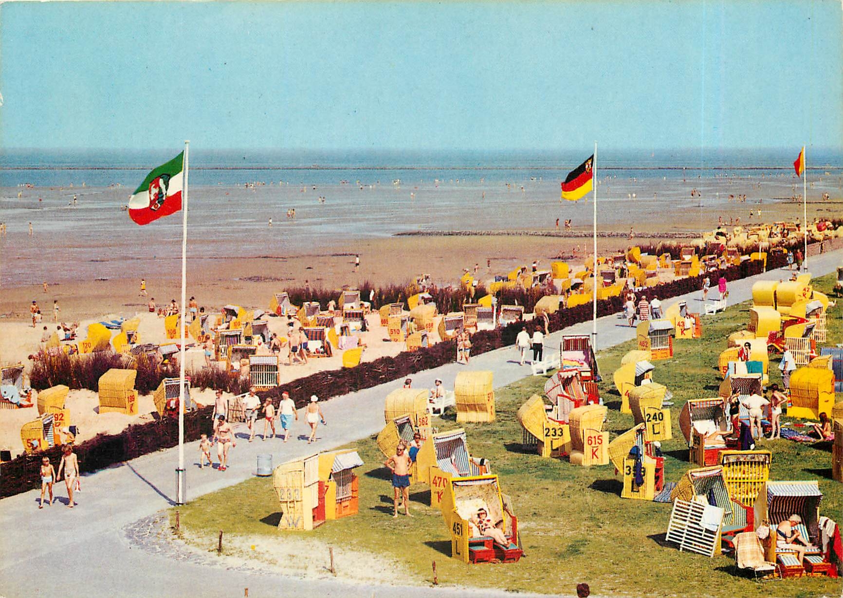 CPM Nordseeheilbad Cuxhaven Partie am Strand in Done 
