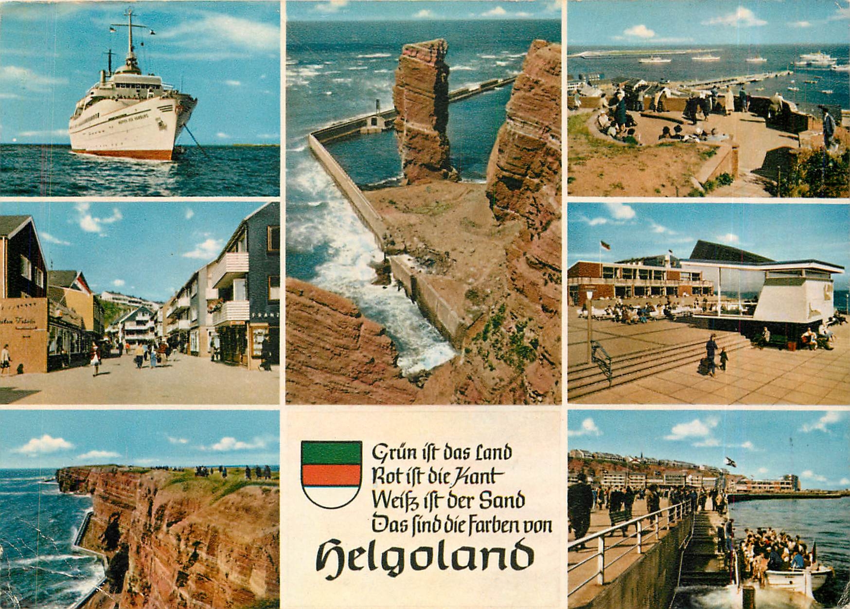 Helgoland — paysage côtier et ville — éditeur Helgoland Nordseeheilbad