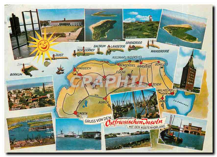 CPM Gruss von den Ostfrieseschen Inseln mit dem Kustenvorland 