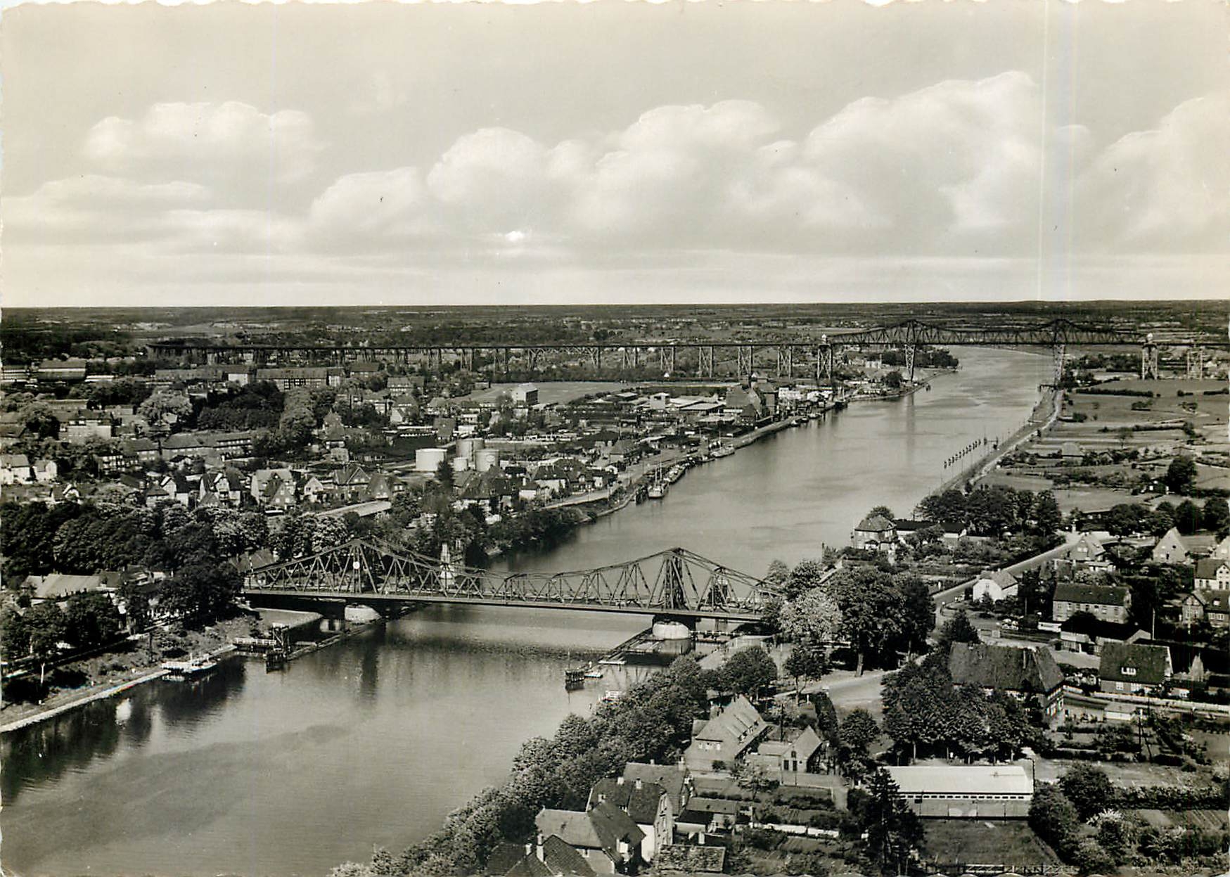 Rendsburg — Canal avec passerelle tournante et pont élevé — Verling Schäning & Co, n° 2774