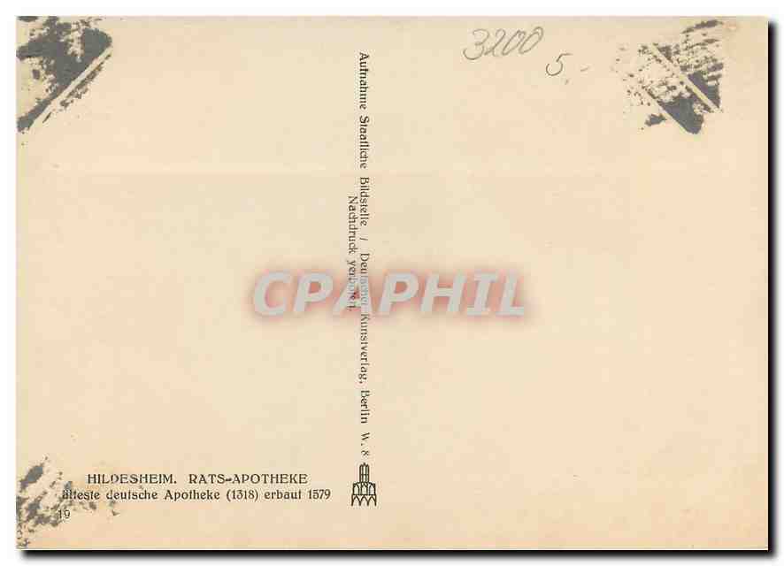 CPM Hildesheim Rats Apotheke alteste deutsche Apotheke  — Back