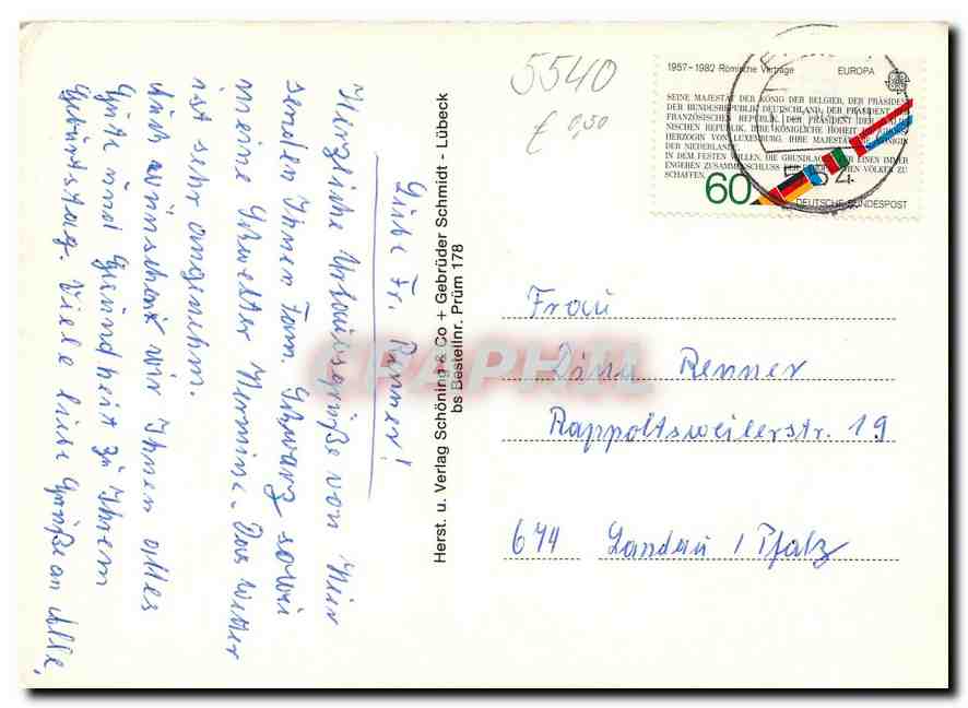 CPM Luftkurort Prum Eifel  — Rückseite