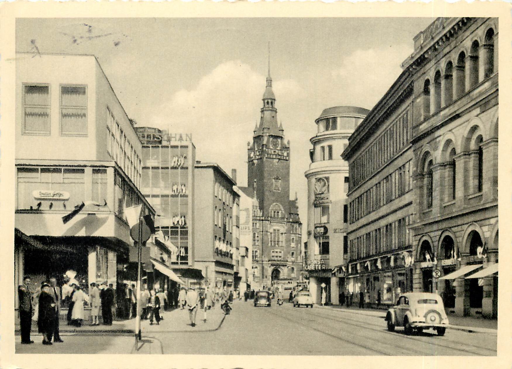 CPM Wuppertal Elberfeld Blick zum Wall und Rathaus 