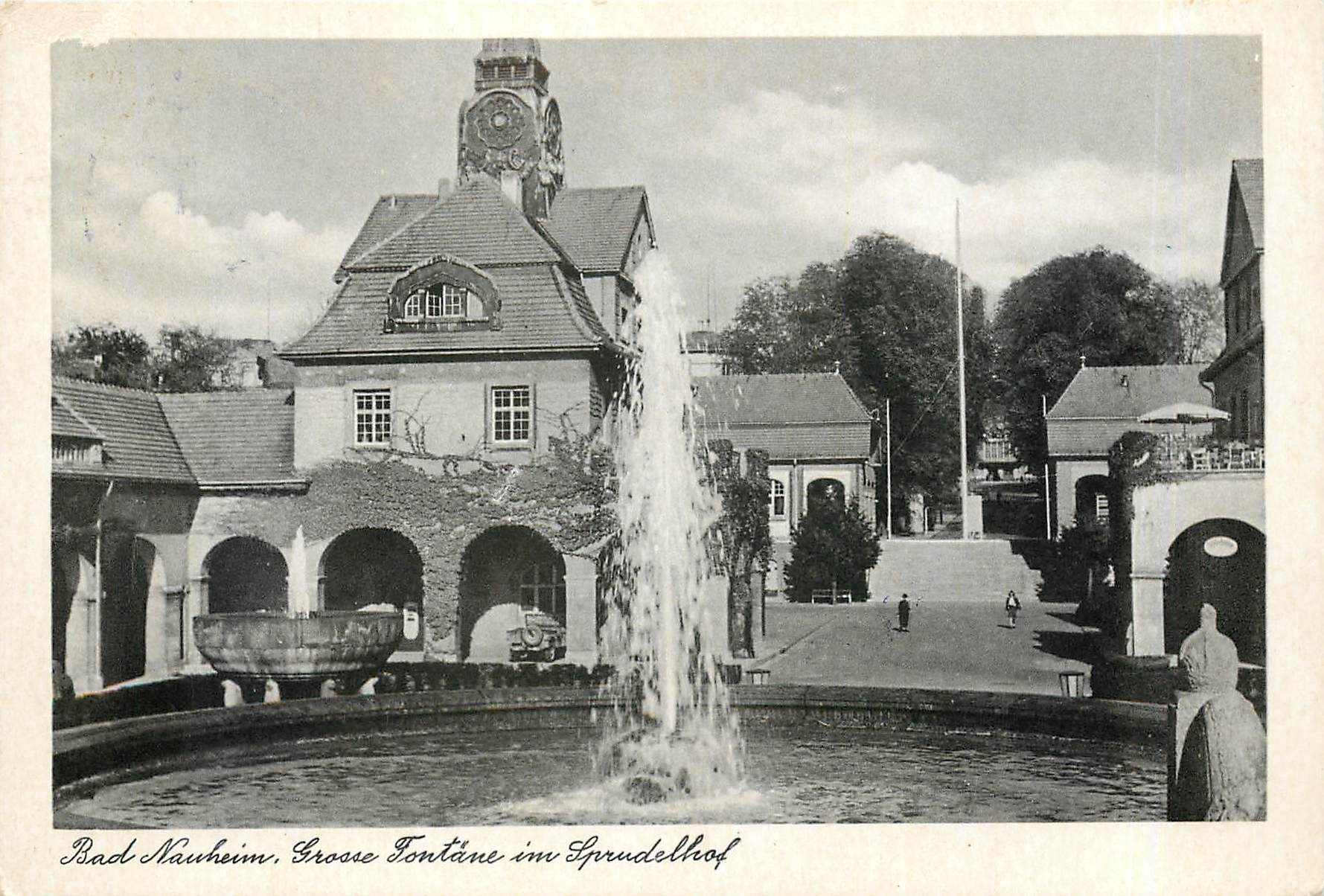 CPM Bad Nauheim Grosse Fontaine im Sprudelhof 