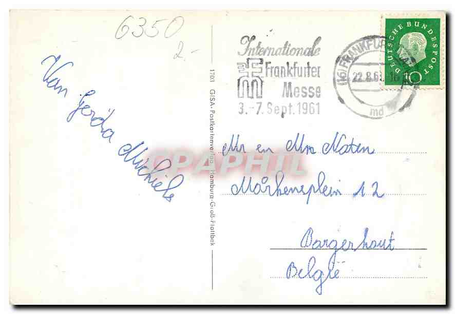 CPM Bad Nauheim Grosse Fontaine im Sprudelhof  — Rückseite
