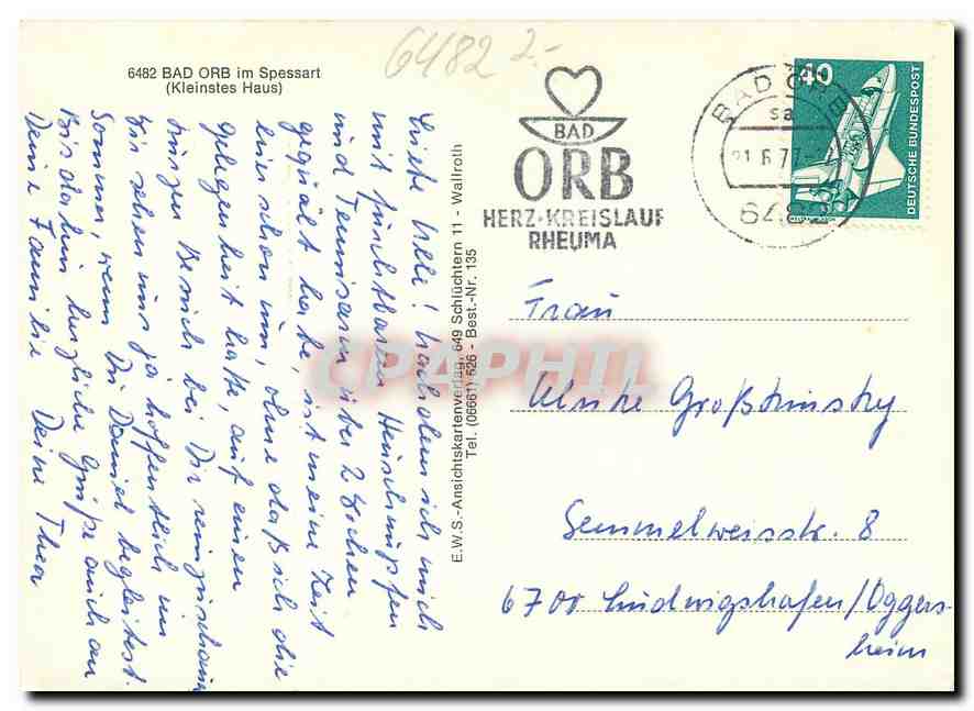 CPM Bad Orb im Spessart Kleistes Haus  — Rückseite