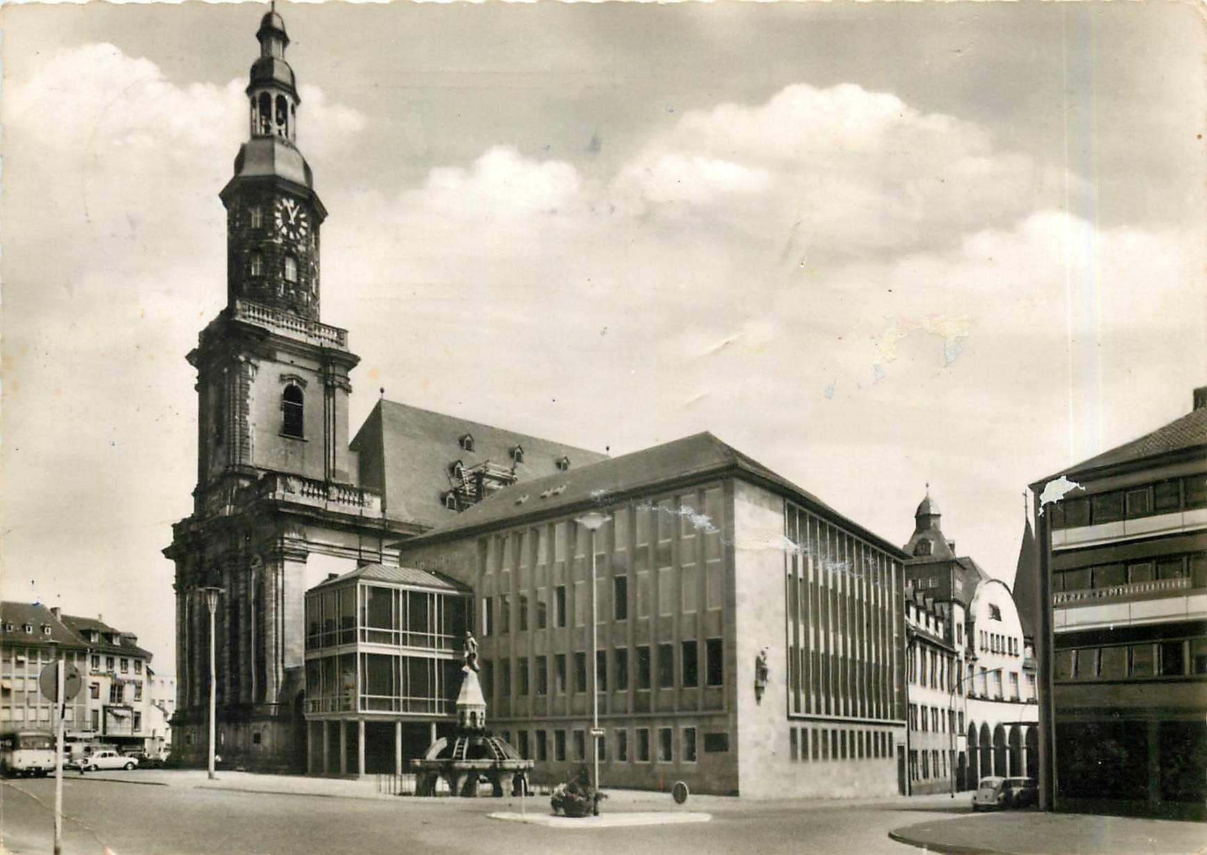 CPM Worms am Rhein Dreifaltigkeitskirche und Siegfried Denkmal 