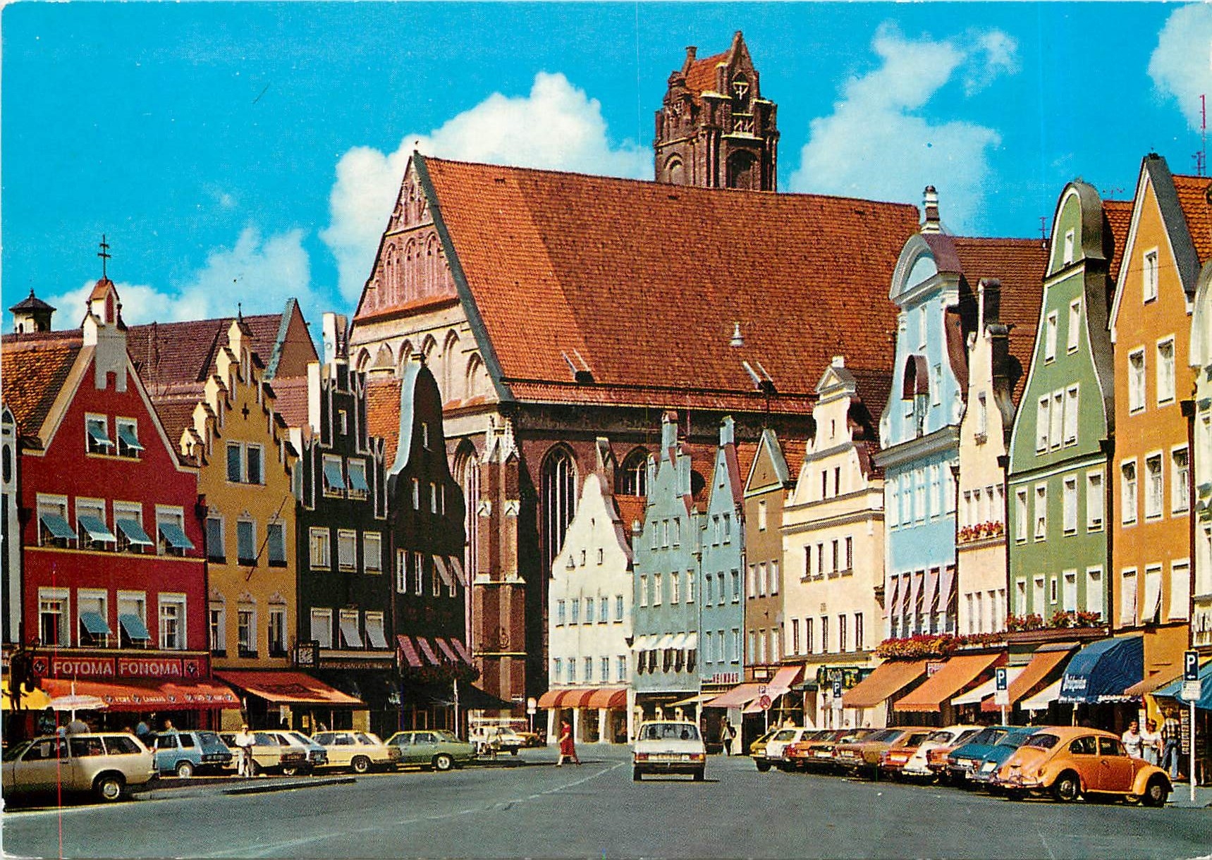 CPM Landshut an der Isar Altstadt mit Hl Geist Kirche 