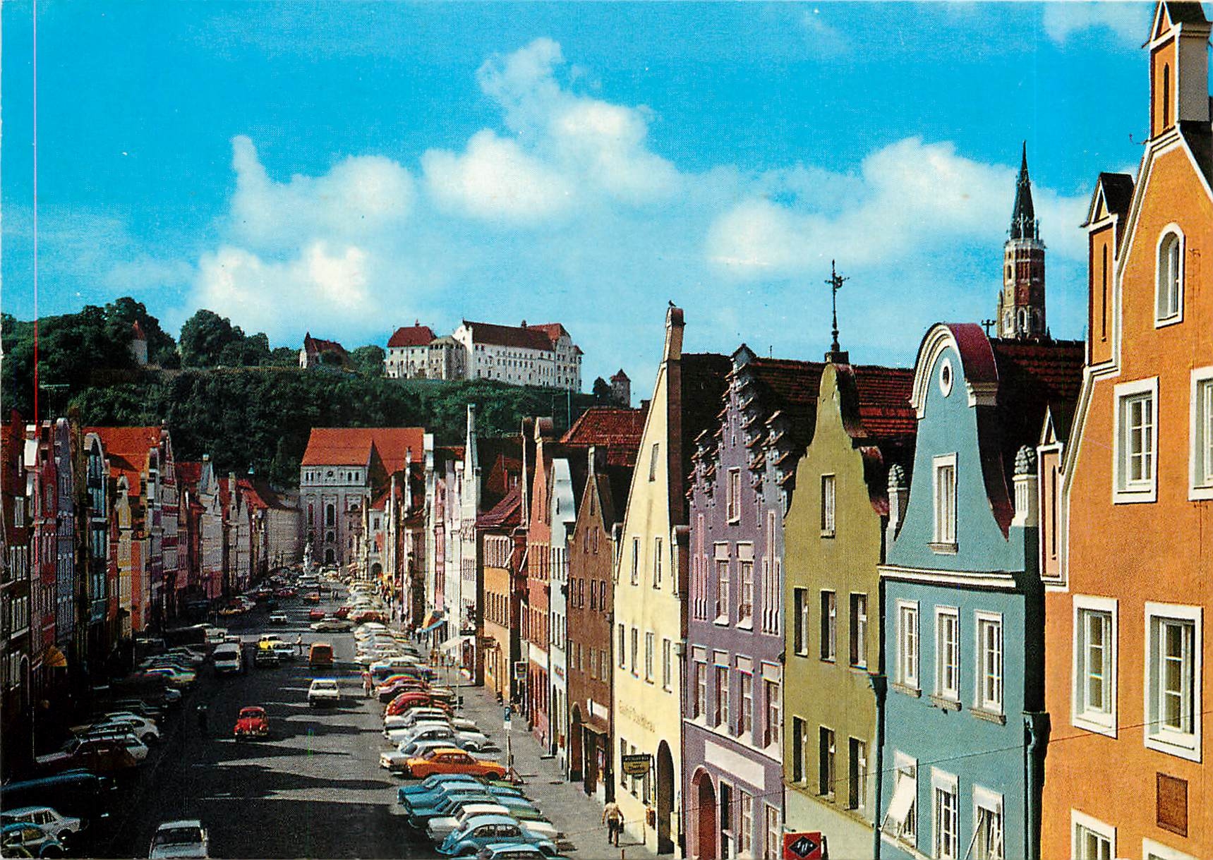 CPM Landshut an der Isar Neustadt mit Blick zur Burg Trausnitz 