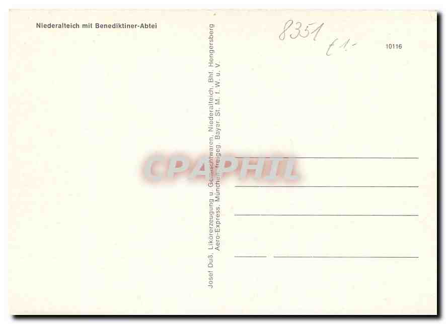 CPM Niederalteich mit Benediktiner Abtei  — Back