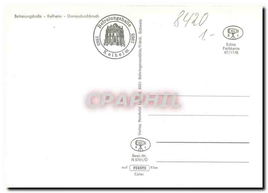 CPM Befreiungshalle Kelheim Donaudutchbruch  — Back