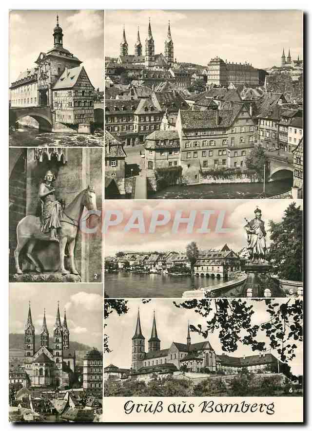 CPM Gruss aus Bamberg Rathaus Reiter Dom Gesamtansicht Klein Venedig Michaelsberg 
