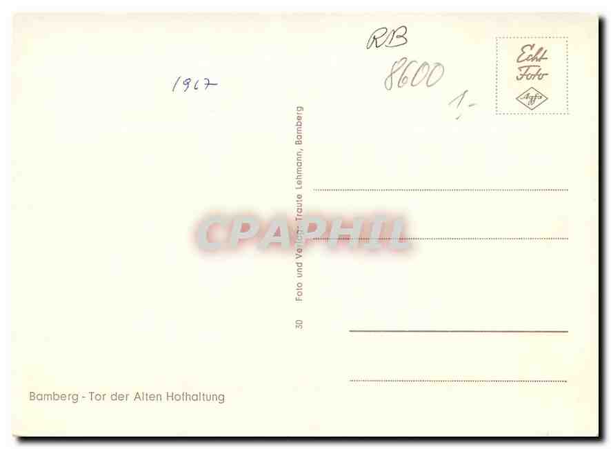 CPM Bamberg Tor der Alten Hofhaltung  — Back
