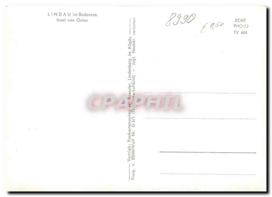 CPM Lindau im Bodense Insel von Osten  — Rückseite