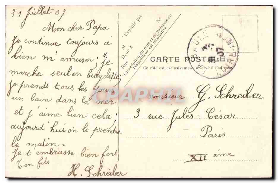 Escoublac le Baule CPA le bois d'Amour — Back