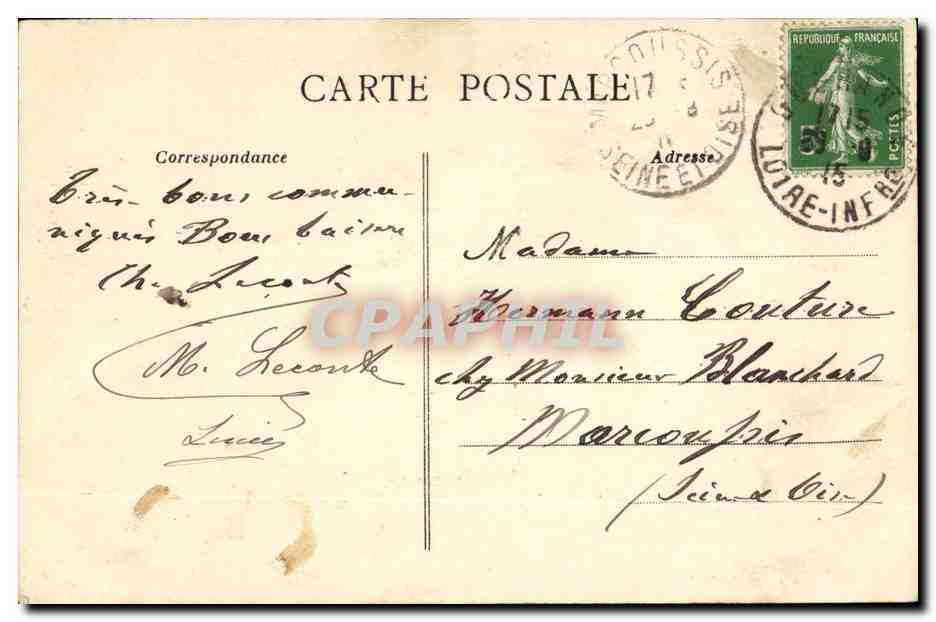 Guerande CPA Tour Sainte Anne — Back