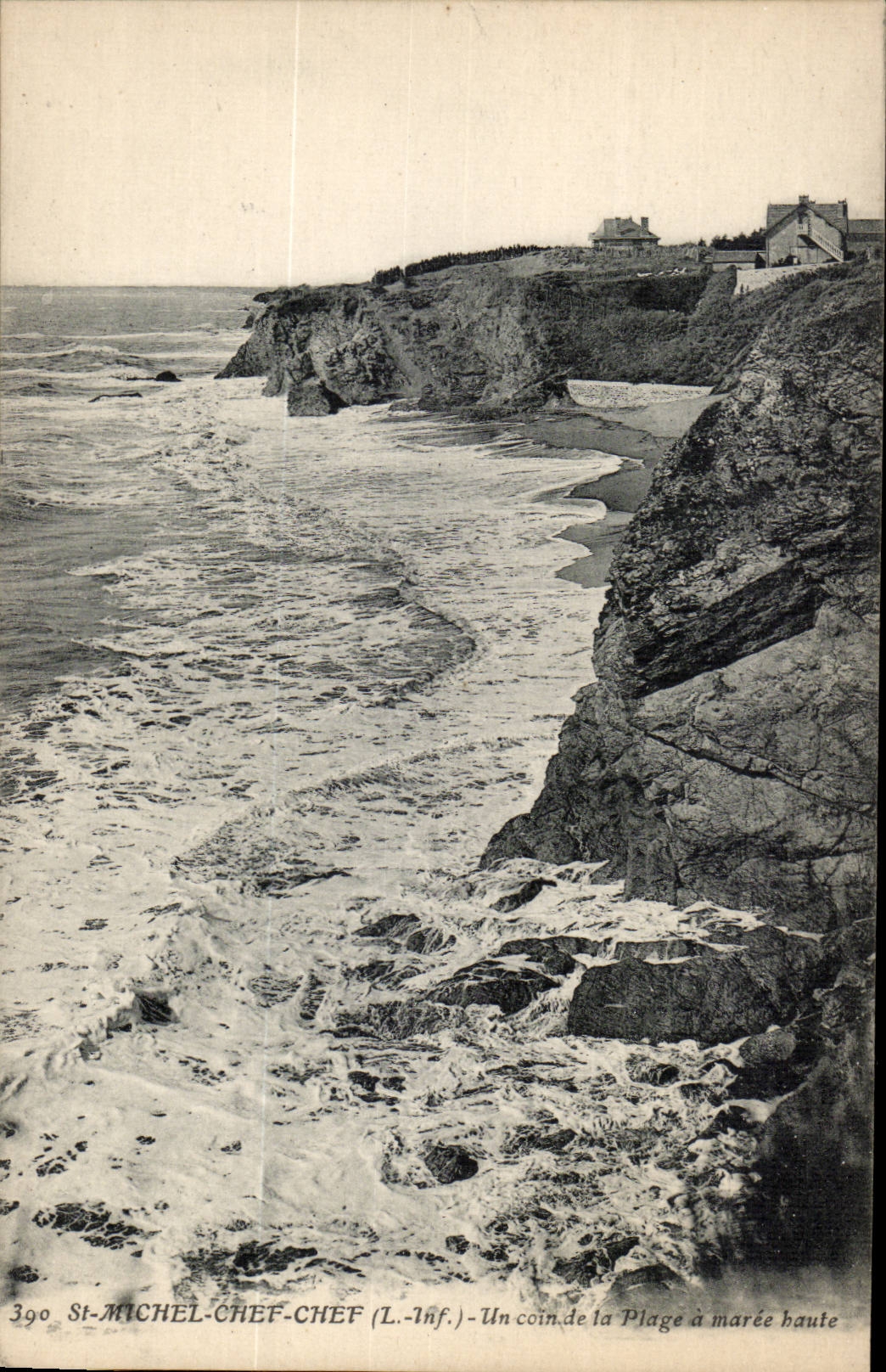 St Michel Chef Chef CPA Un coin de la plage a maree haute