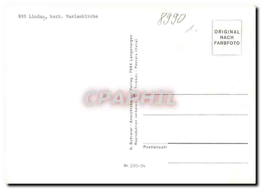 CPM Lindau Kath Marienkirche  — Rückseite