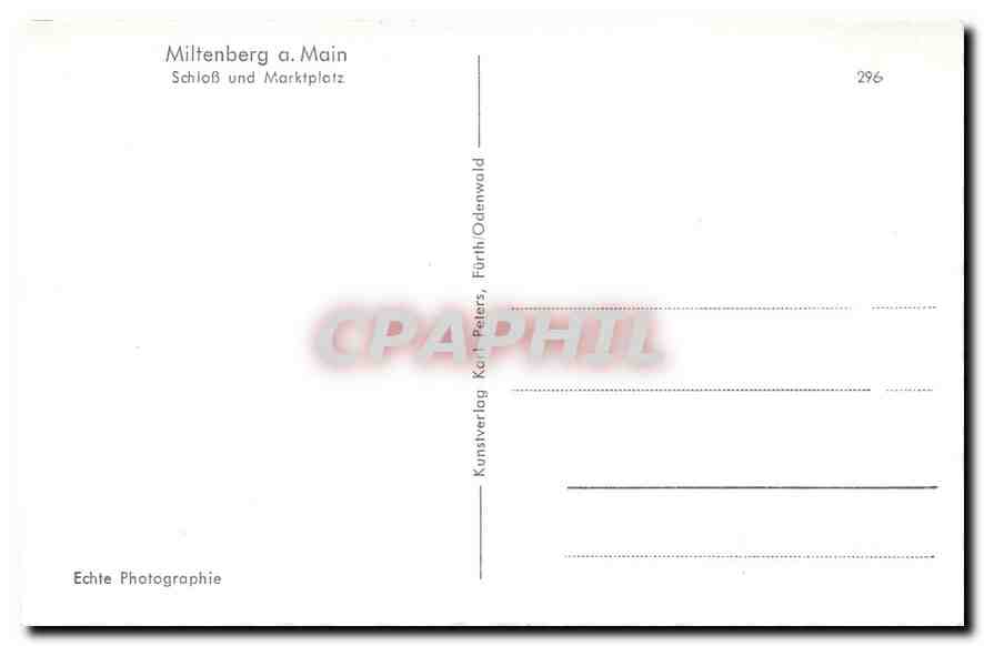 CPM Miltenberg a Main Schloss und Marktplatz  — Rückseite