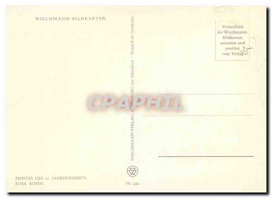 CPM Meister des 19 Jahrhunderts  — Rückseite