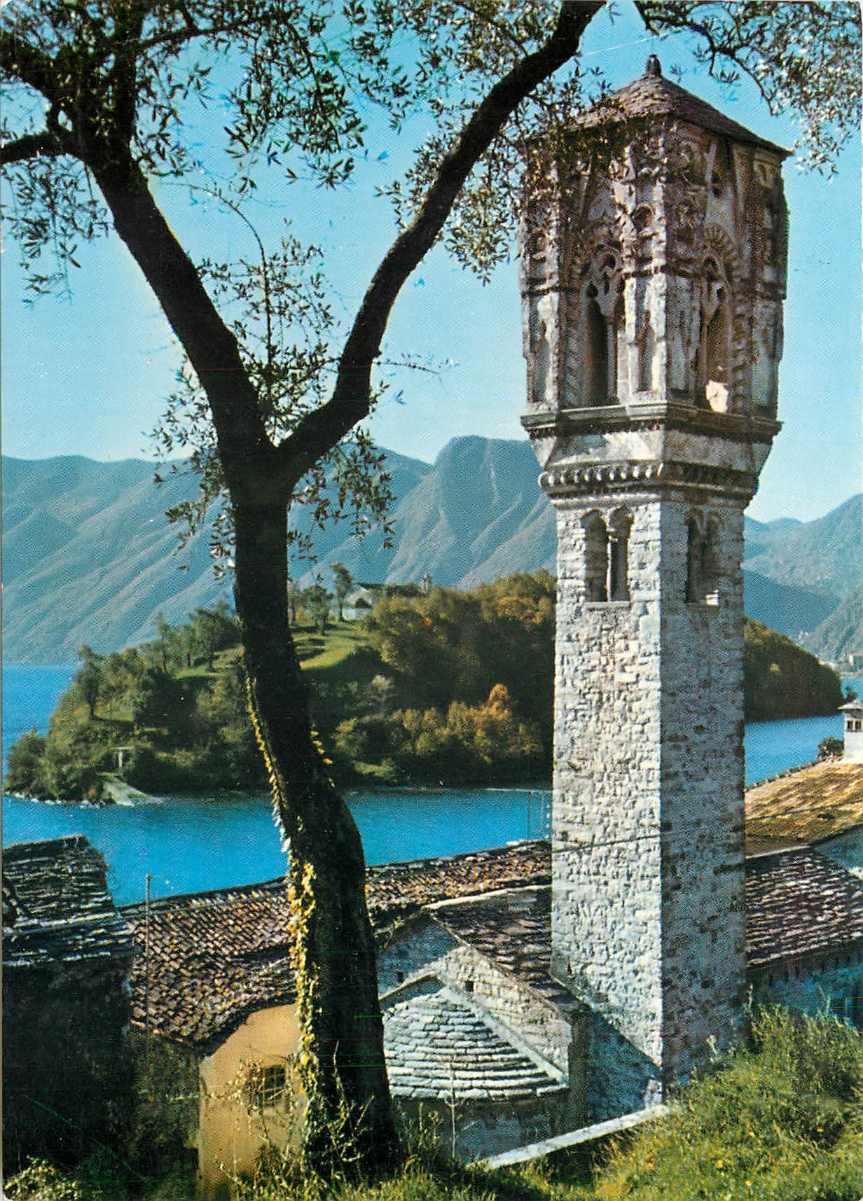 CPM Ossuccio Lago di Como Campanile ed Isola Comacina 