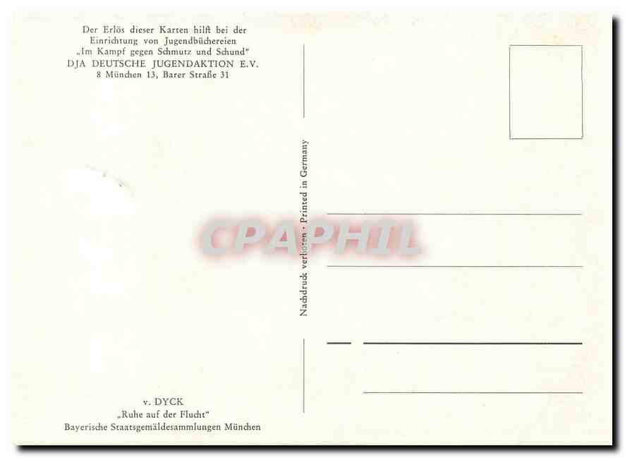 CPM Dyck Ruhe auf der Flucht Bayerische Staatsgemaldesammlungen Munchen  — Back