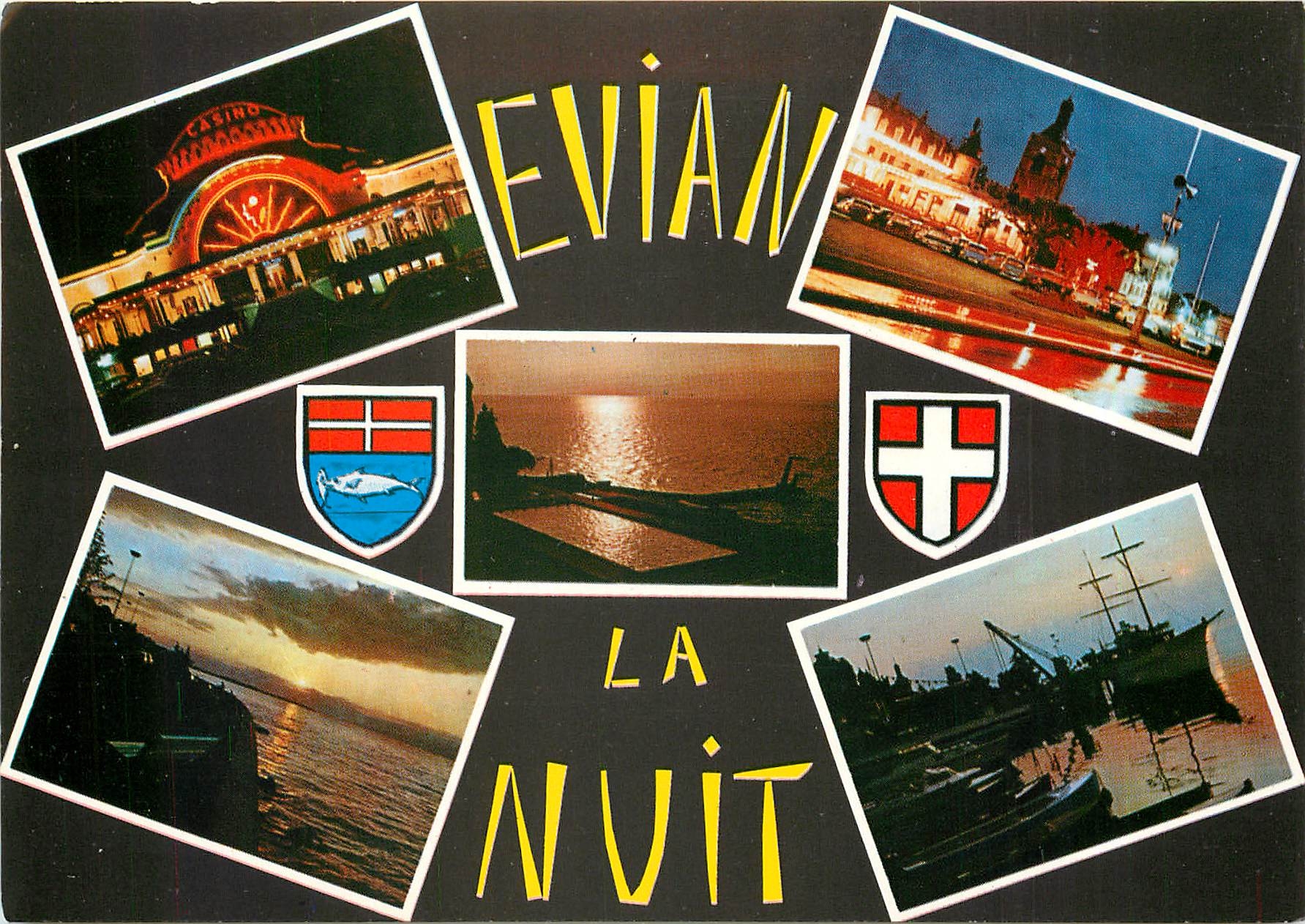 CPM Evian les Bains Haute Savoie Lumieres sur la Station 