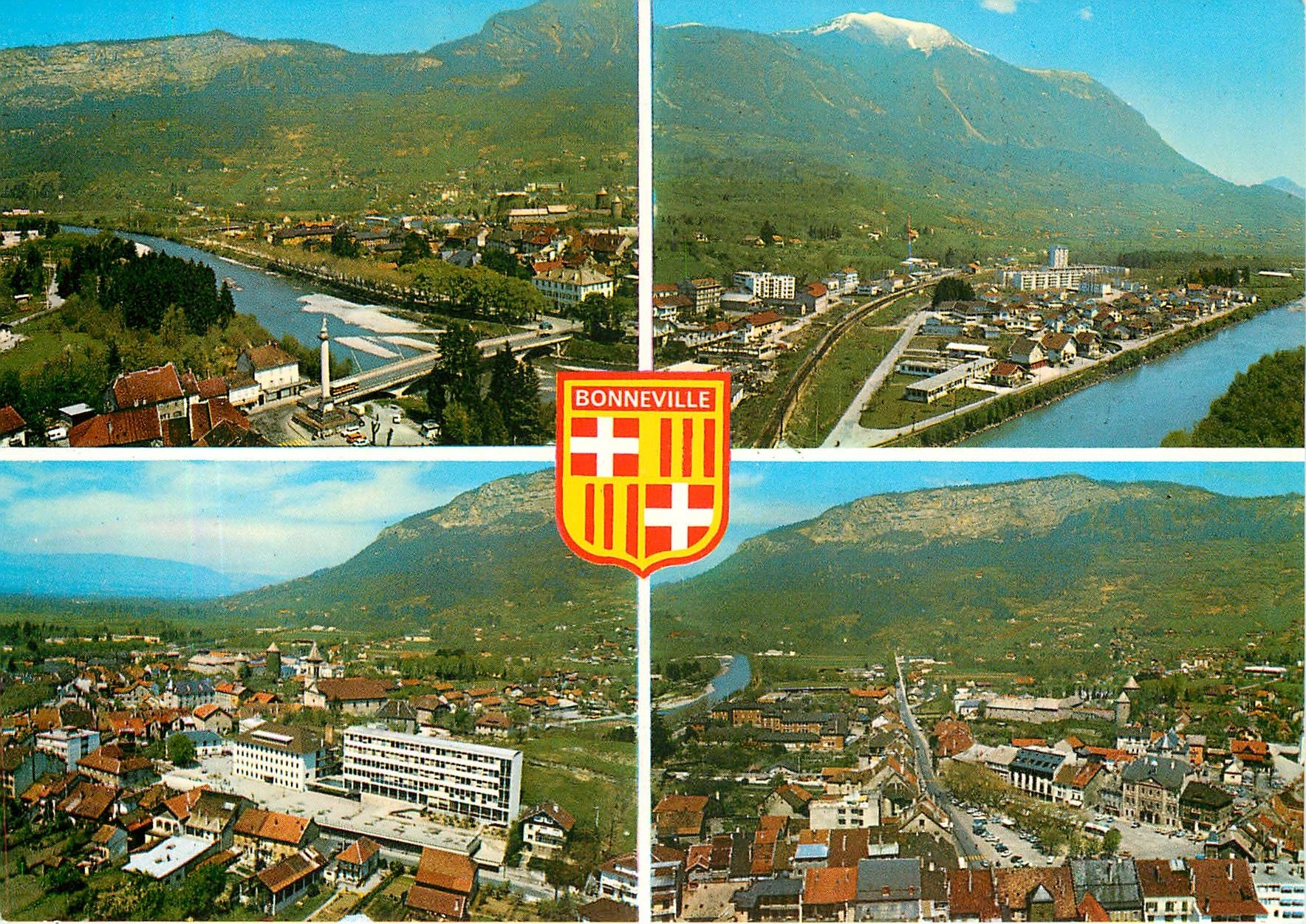CPM Bonneville Vue composee des differents quartiers de la Ville 