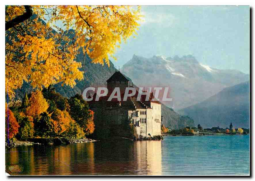 CPM Lac Leman Le Chateau de Chillon et les Dents du Midi 