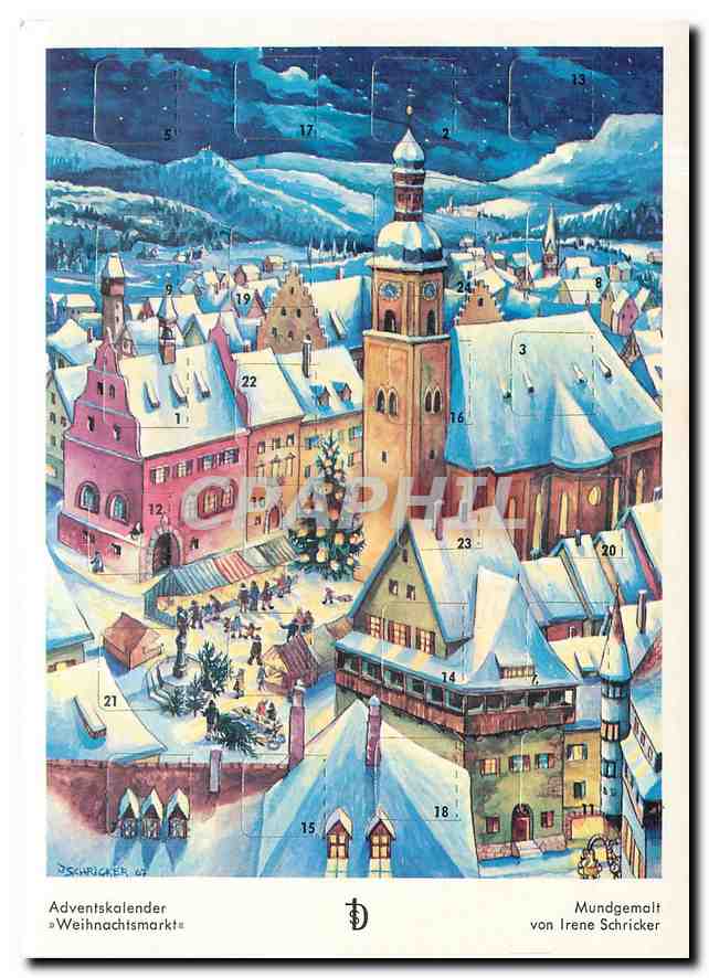 CPM Adventskalender Weihnachtsmarkt Mundgemalt 