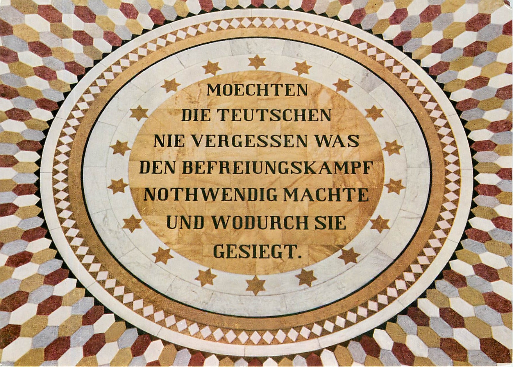 CPM Kelheim ad Donau Mosaik im Boden der Befreiungshalle 