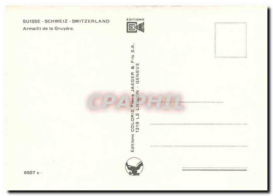 CPM Schweiz Armailli de la Gruyere  — Rückseite