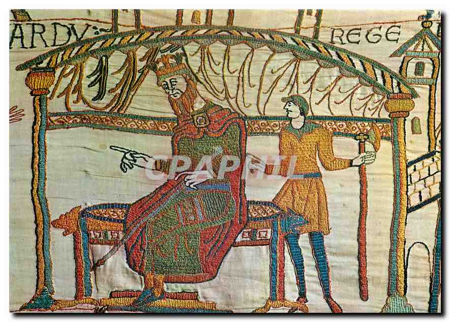 CPM Bayeux Calvados Telle du Conquest dite Tappisserie de la Reine Mathilde La Roi Edouard 